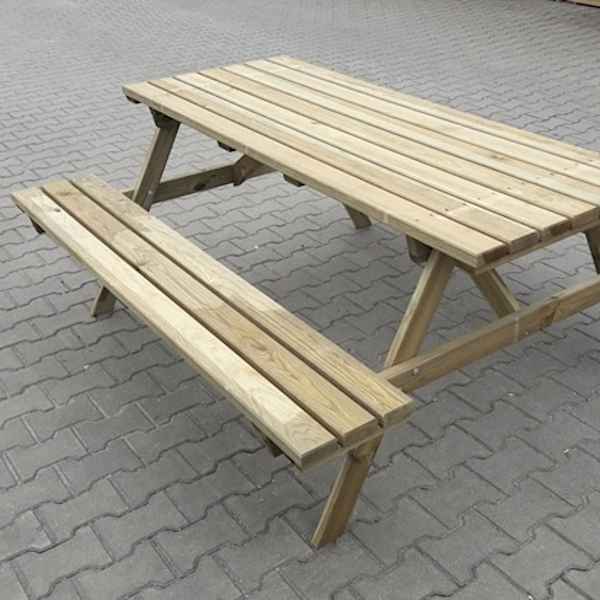 Ξύλινος Πάγκος Τραπέζι Πικνίκ 180x160x(Y)71cm